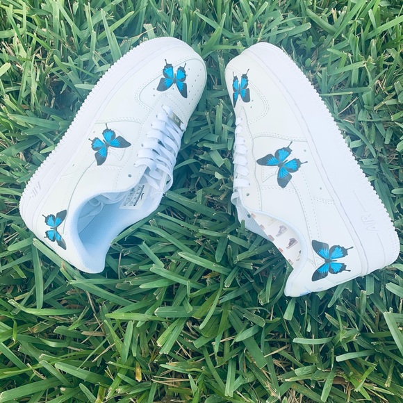Nike | Shoes | Nwt Custom Nike Air Force Butterfly Drip | Poshmark